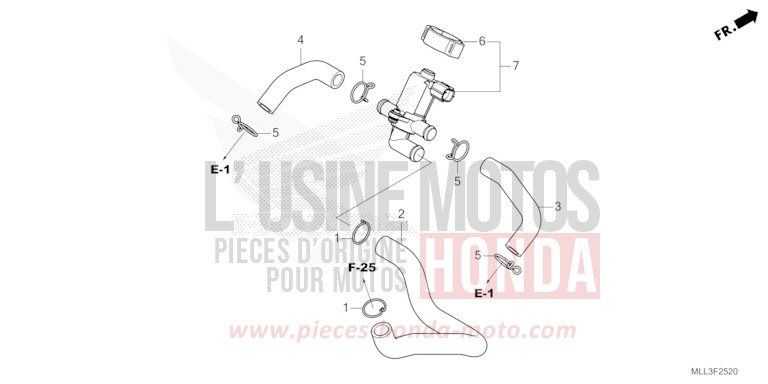 AIR INJECTION VALVE for CB1000F "Big One" MAT BALLISTIC BLACK METALLIC (NHA86) from 2025